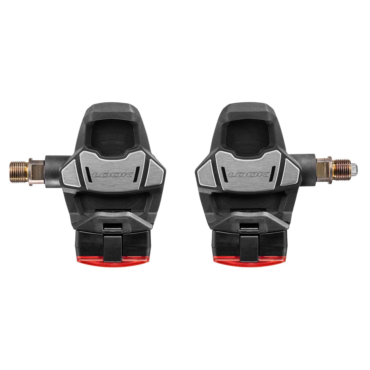 Look Keo Blade Power single vision pedals with integrated power meter and lighting, featuring sleek design and durable components.