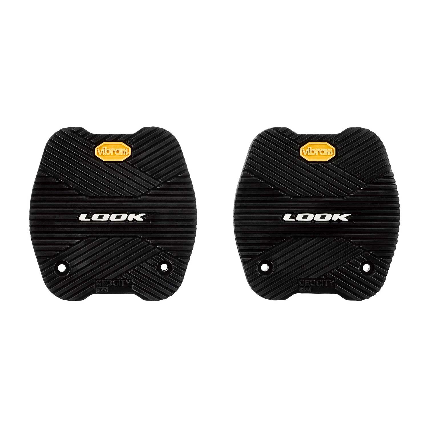 Look City Grip Pads for GEO City Pedals with Vibram ACTIV GRIP Technology, showing textured rubber pads on pedal components