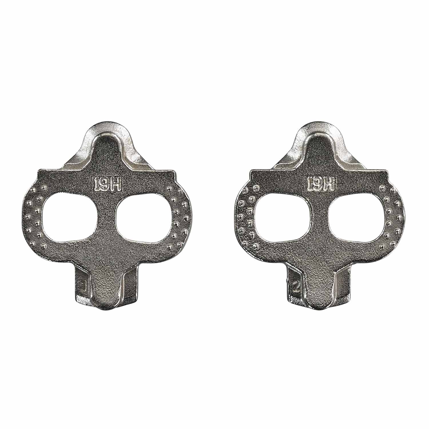 Look Cleat X-Track Easy mountain bike cleats for X-Track and Geo pedals, shown mounted on pedal with metal and plastic details.