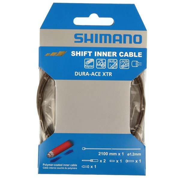 Shimano Road / MTB Polymer Coated Stainless Steel Gear Inner 1.2 Mm X 2100 Mm Cables