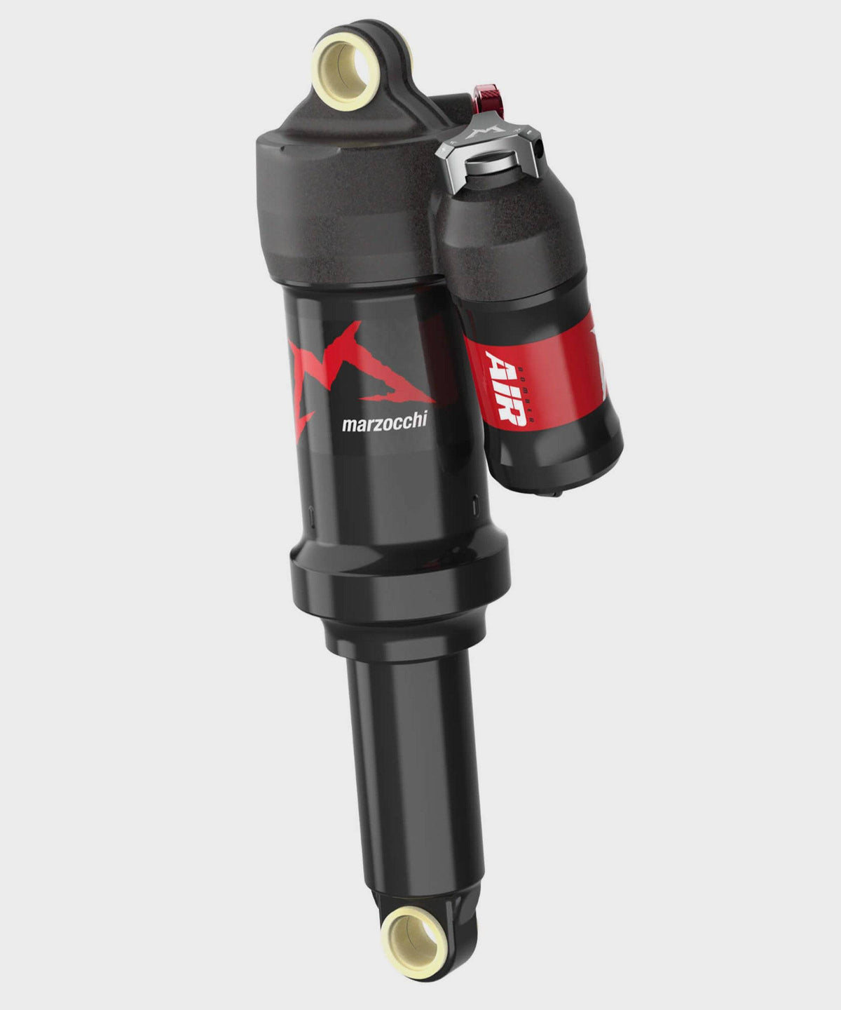 Marzocchi Bomber Air Shock 2022 rear suspension component with tool-free compression and rebound adjustment controls.