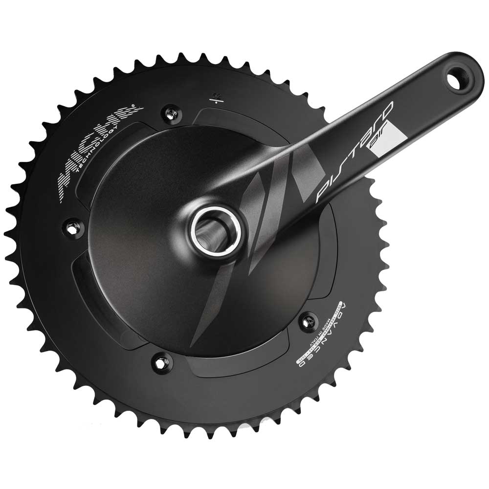 Miche Pistard Air Chainset cranks for track cycling, single-speed systems, showcasing lightweight components for racing performance.