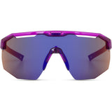 Madison Eyewear Cipher Crystal Gloss purple sunglasses with purple mirror lenses and stylish frame design.