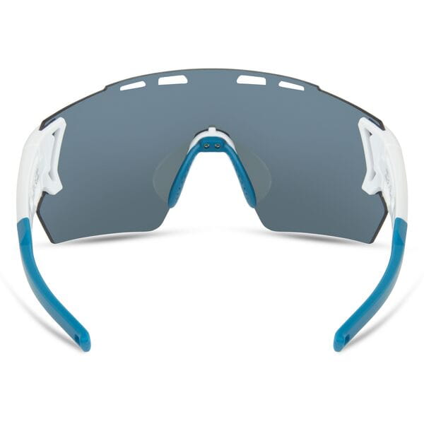 Madison Eyewear Stealth Gloss White Sunglasses - Blue Mirror Lens