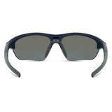 Madison Eyewear Mission Ink Navy sunglasses with blue mirror polycarbonate lenses and stylish frame.