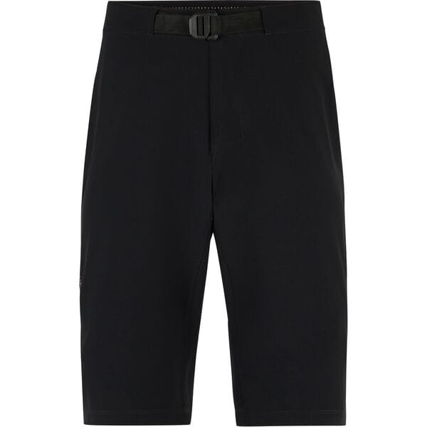 Madison Freewheel men's trail shorts in black, lightweight outdoor clothing with multiple pockets and adjustable waistband.