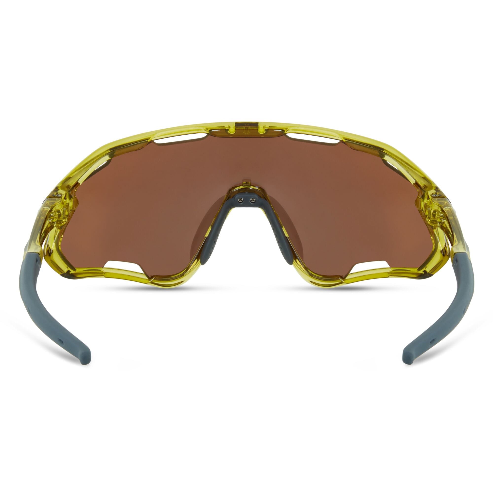 Madison Eyewear Code Breaker Midnight Green sunglasses with bronze mirror, amber, and clear lenses in a 3-lens pack.