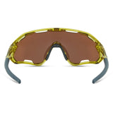 Madison Eyewear Code Breaker Midnight Green sunglasses with bronze mirror, amber, and clear lenses in a 3-lens pack.