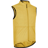 Madison women's windproof packable Primaloft cycling gilet hanging on a rack, showing front view with lightweight, insulated design.