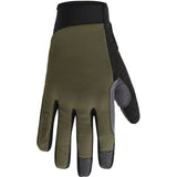 Madison Freewheel Gel Pad Trail Gloves, black cycling gloves with padded palms and adjustable wrist straps for comfort and grip.