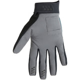 Madison youth trail gloves with gel padding and silicone grip for mountain biking, showing the gloves on a rider's hands.