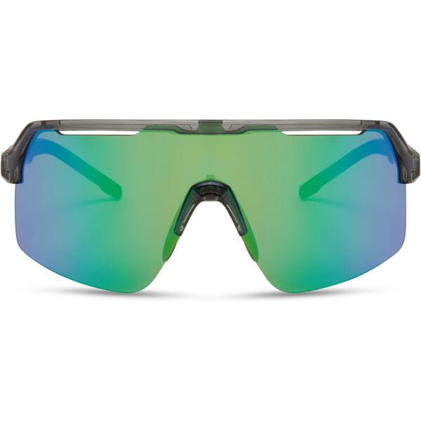 Madison Eyewear Crypto Air Crystal Smoke Sunglasses - Green Mirror Lens