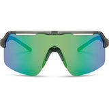 Madison Eyewear Crypto Air Crystal Smoke Sunglasses - Green Mirror Lens