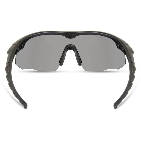 Madison Eyewear Shields Matt Black Sunglasses- 3 Polarised Lens Pack-Silver Mirror/Bronze/Yellow