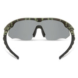 Madison Eyewear Shields Green Camo Sunglasses-3 Polarised Lens Pack-Silver Mirror/Bronze/Yellow