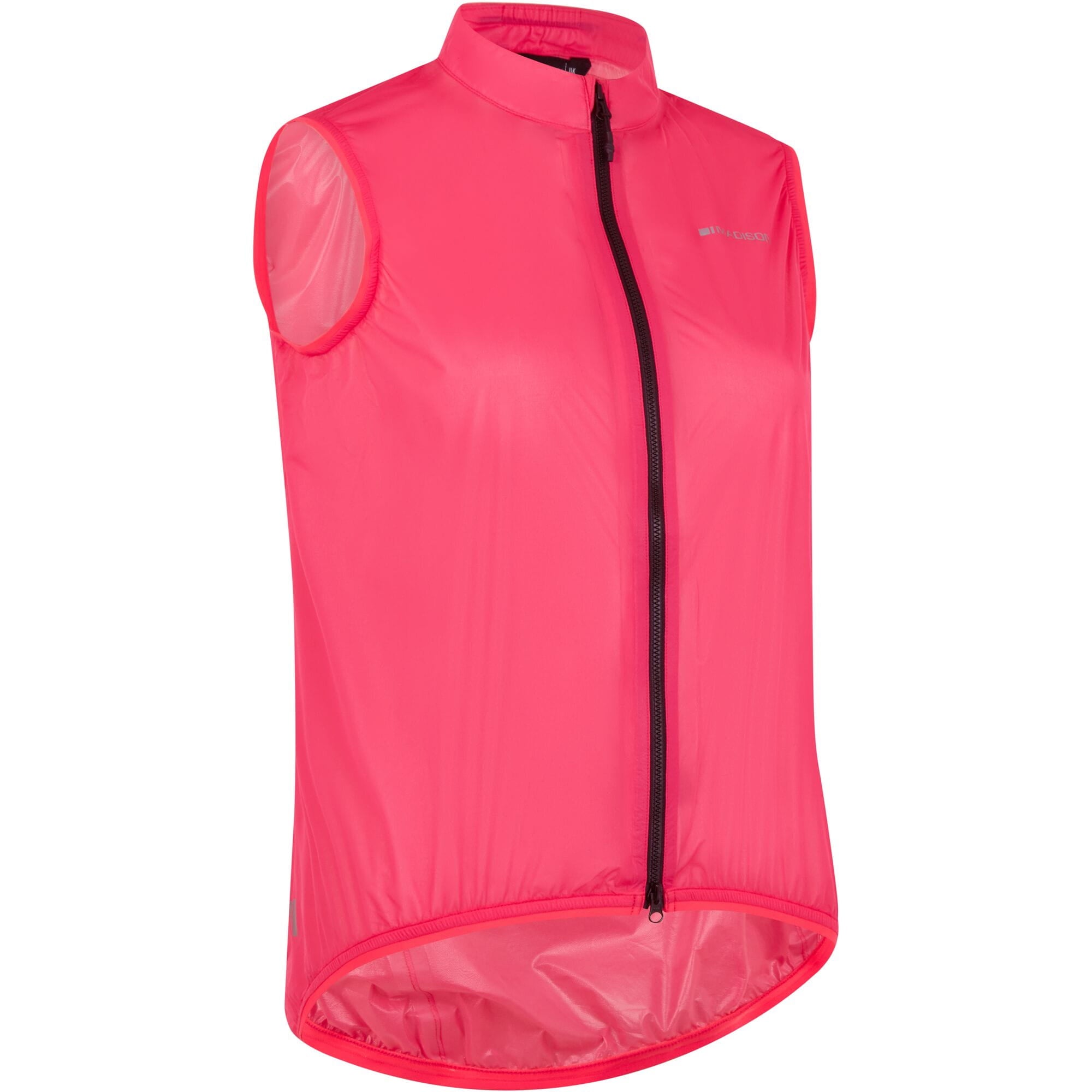 Madison Flux 2L Ultra Packable Waterproof Women's Cycling Gilet with reflective inserts, lightweight and breathable for riding.