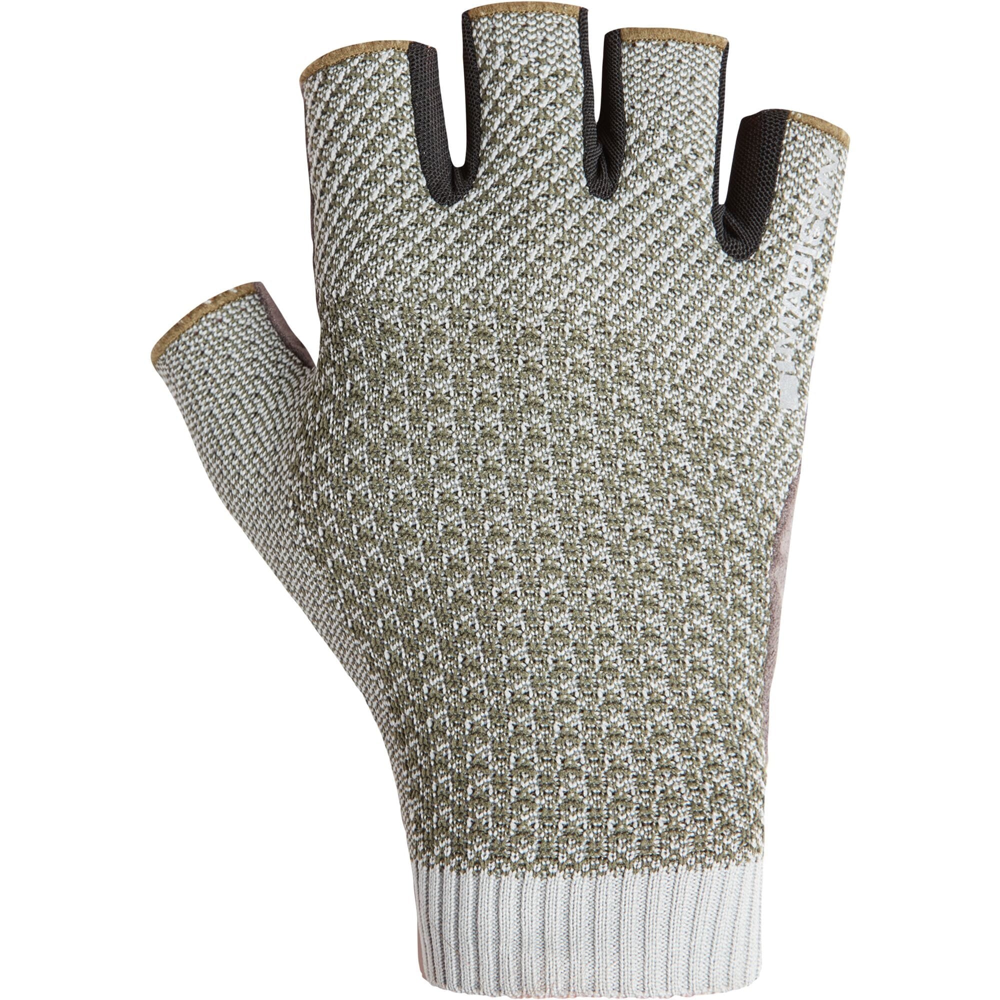 Madison Flux Ergonomix cycling gloves with touchscreen-compatible fingertips, black breathable fabric, and padded palms.
