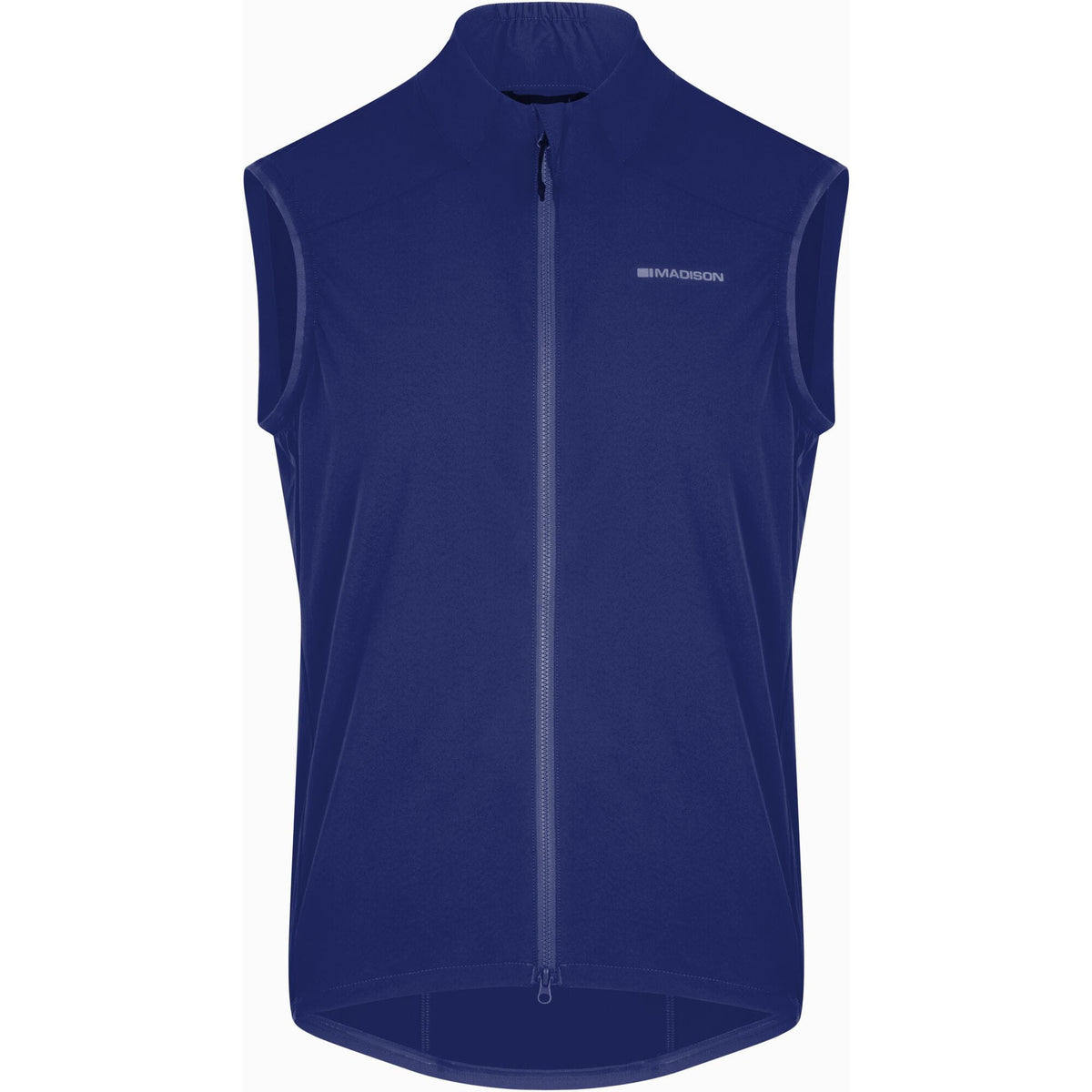 Madison men's windproof packable cycling gilet with reflective inserts, lightweight outdoor clothing for cycling.