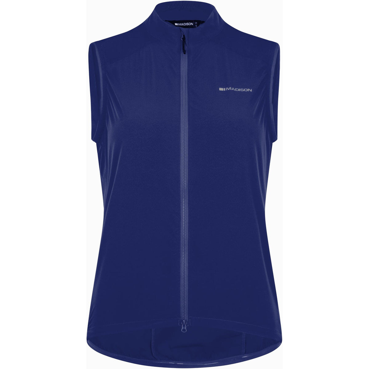 Madison Women's Windproof Packable Cycling Gilet with reflective inserts, lightweight and suitable for outdoor riding.
