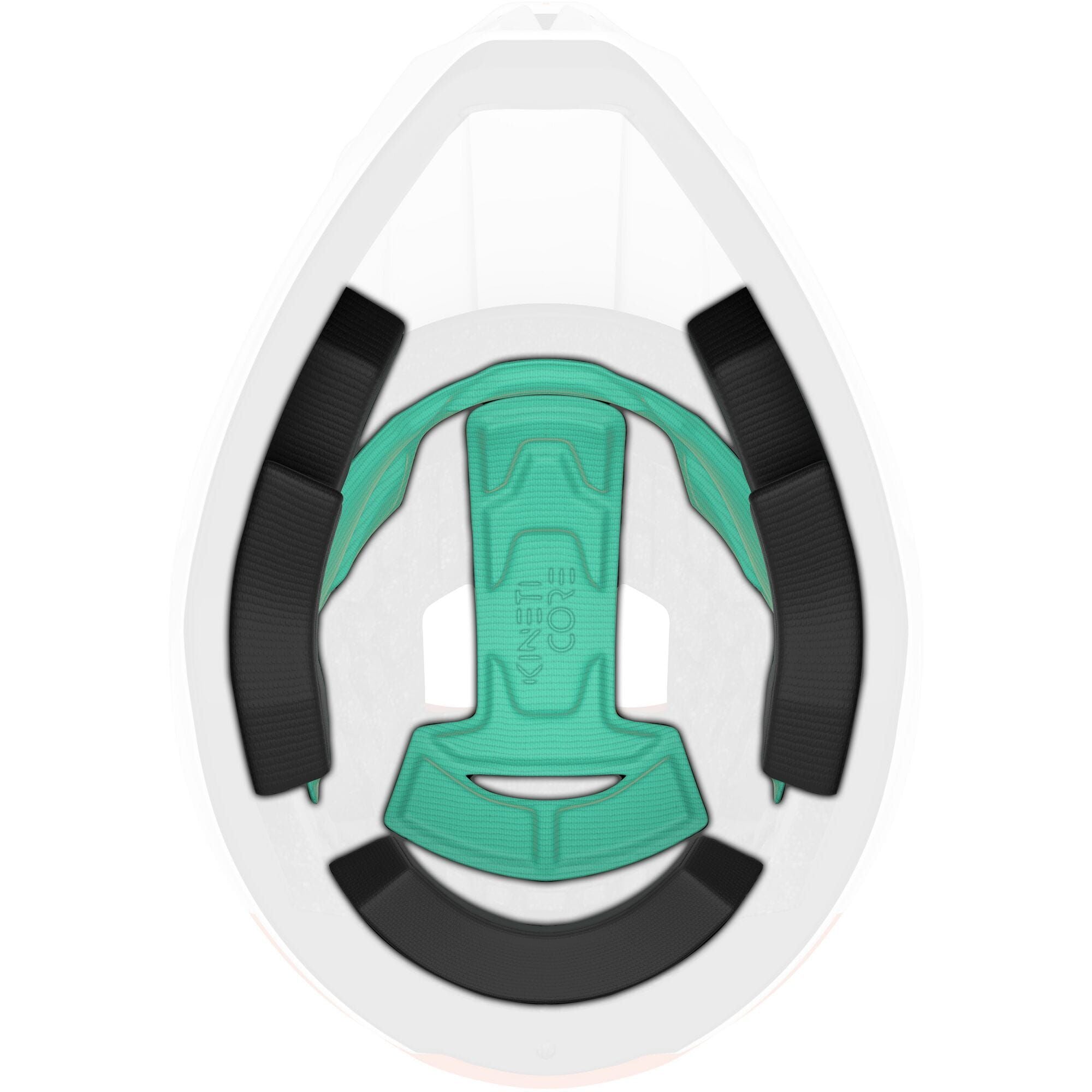Lazer KinetiCore helmet padding replacement for improved comfort and fit, shown as soft, cushioned interior padding in a cycling helmet.
