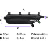 Miss Grape Internode 6 Adventure waterproof frame bag, 6 litre