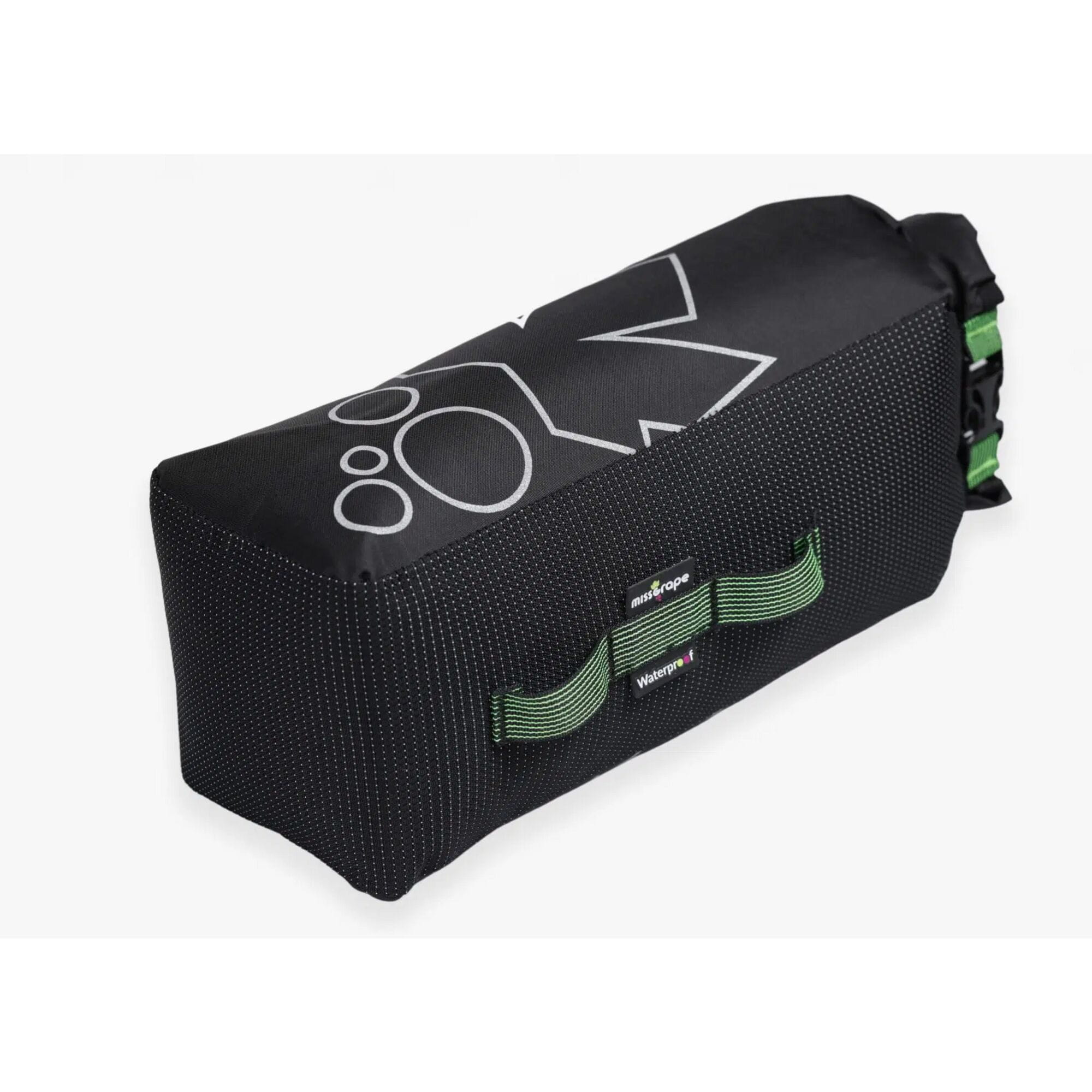 Miss Grape waterproof dry bag for fork-mounted cargo cages, 6L trunk accessory, designed for secure storage during outdoor activities.