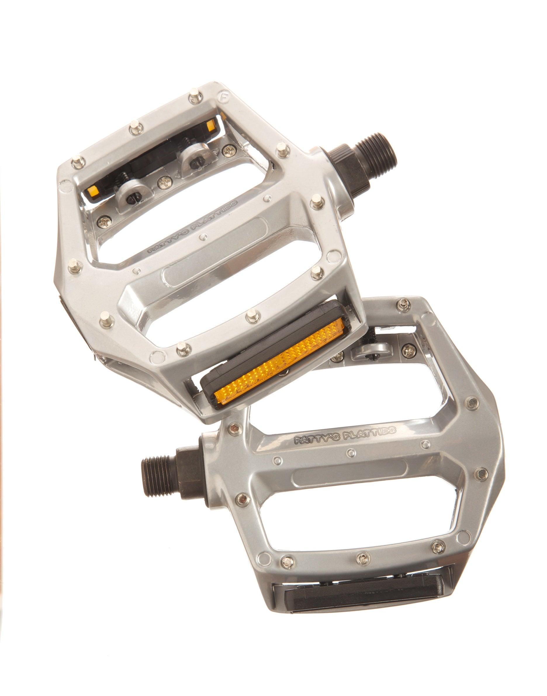 Fat Spanner Pedals Fattys Flatties Dobber Silver Flat Pedal