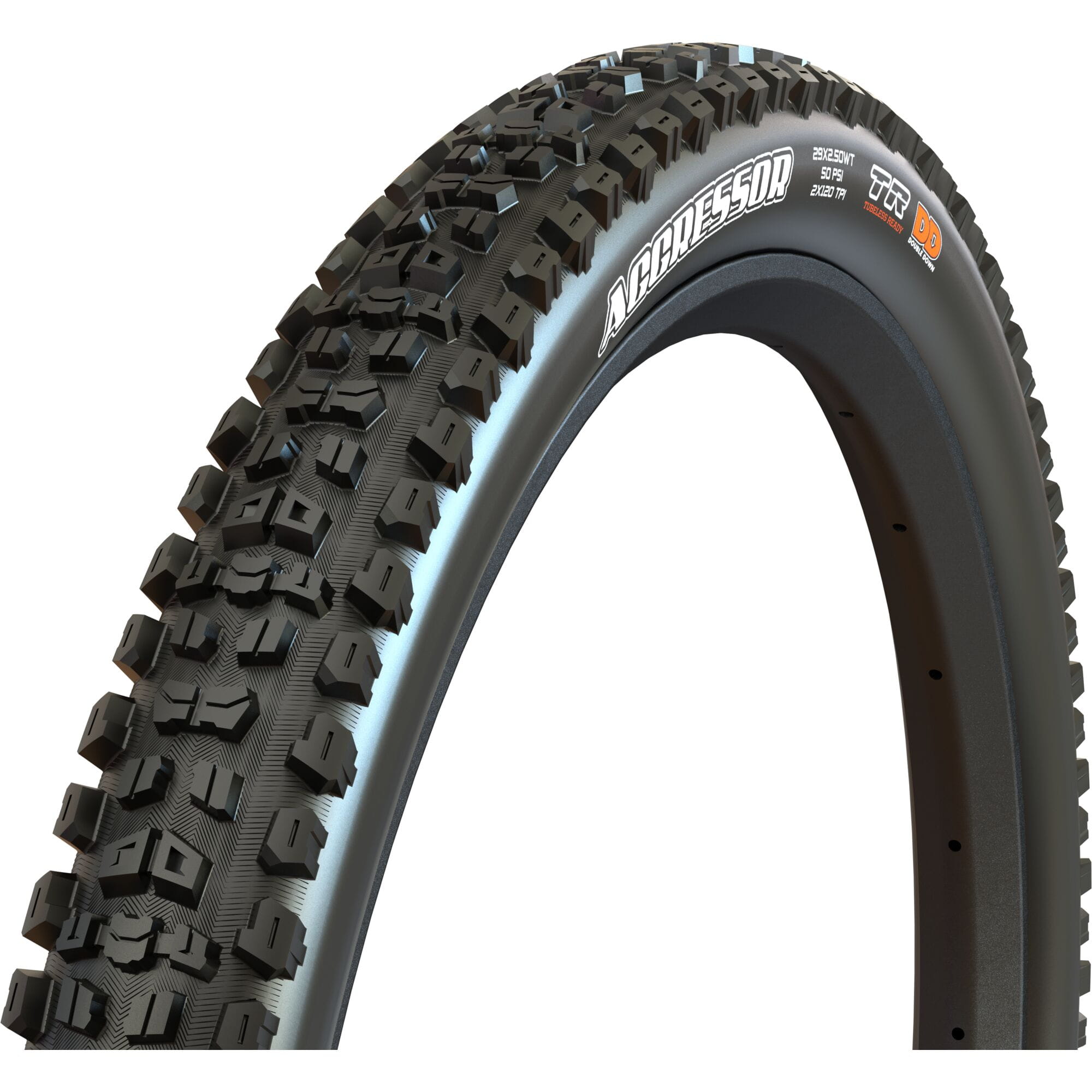 Maxxis Aggressor 27.5 x 2.50WT 120 TPI Folding Dual Compound TR DD Tyre