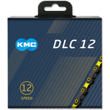 Kmc X12 Dlc Black/Yellow 126L Chain