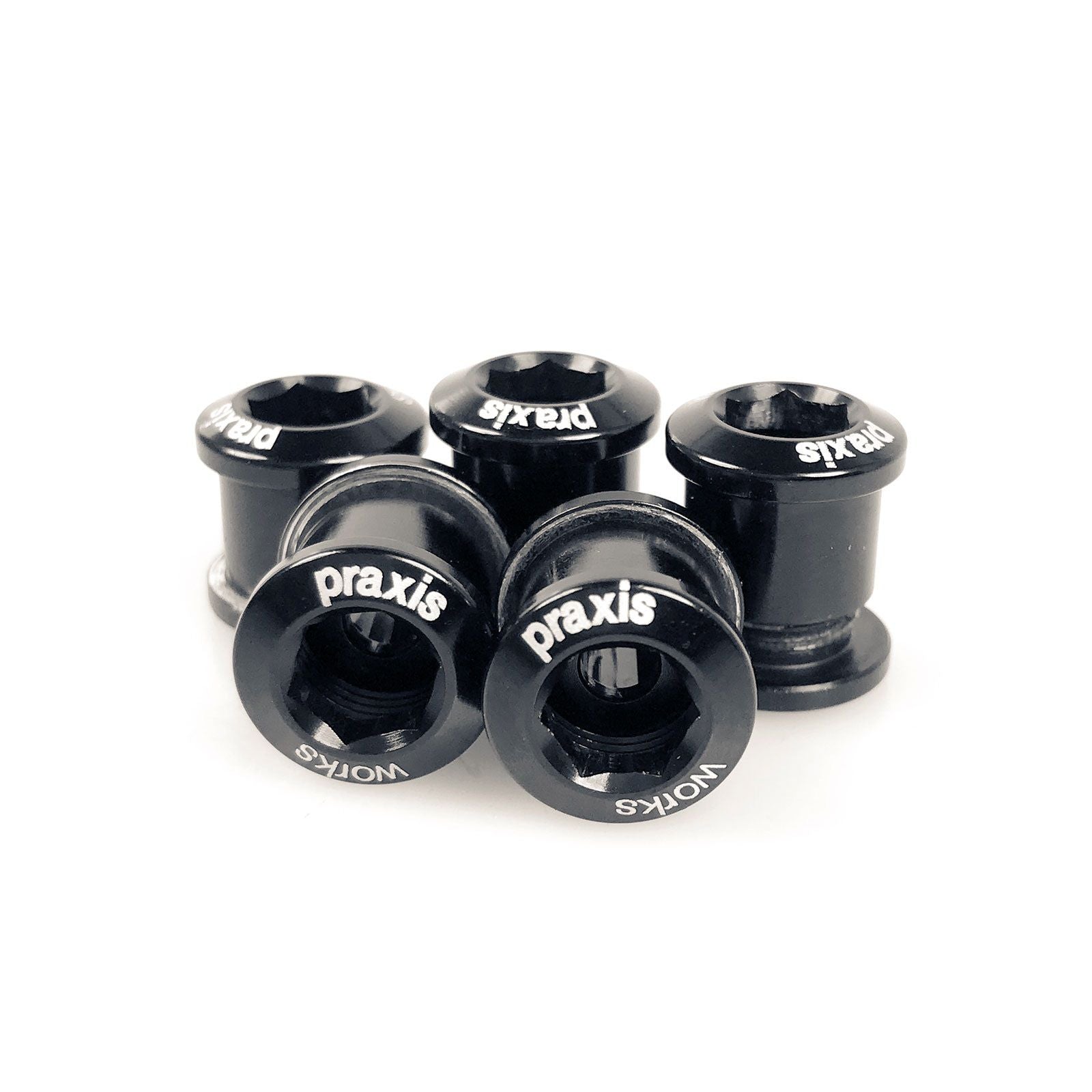 Praxis Works Spare Chainring Bolts Alloy Black (5 Pack) Chain Ring