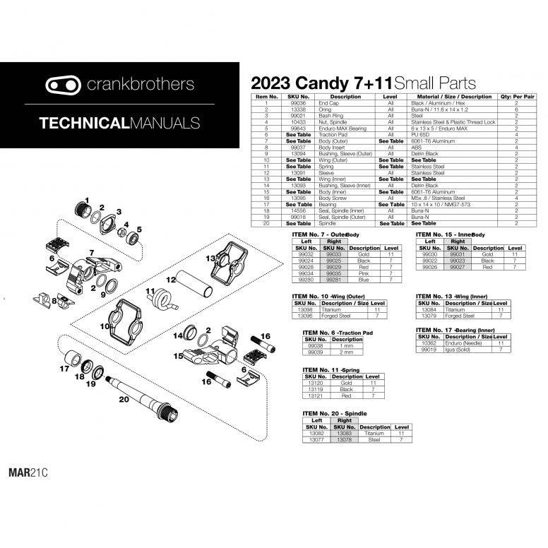 Crankbrothers Candy pedal body screw | Swinnerton Cycles