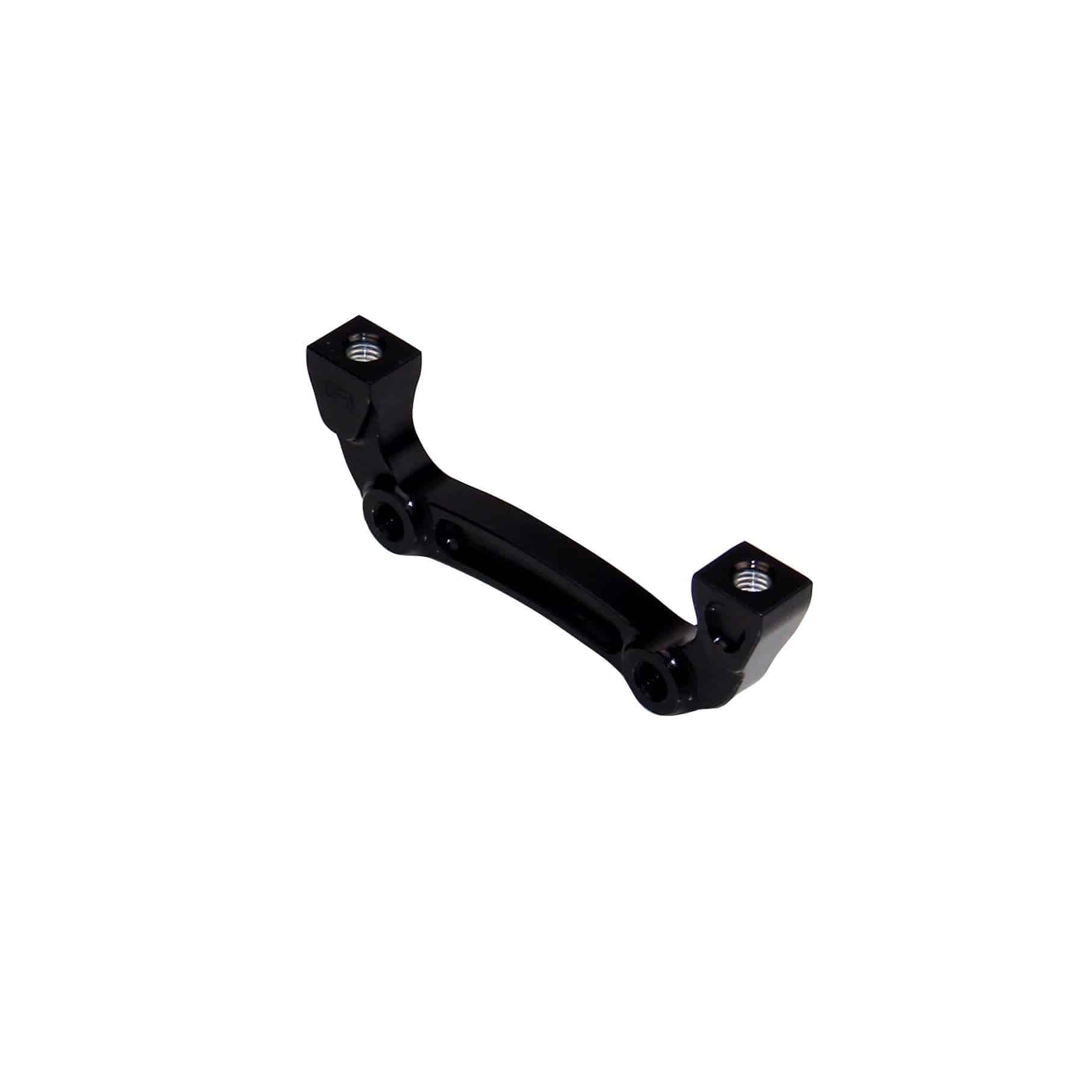 Hope Mount J-Post caliper mount for IS brake systems, black, bike component designed for secure brake attachment.