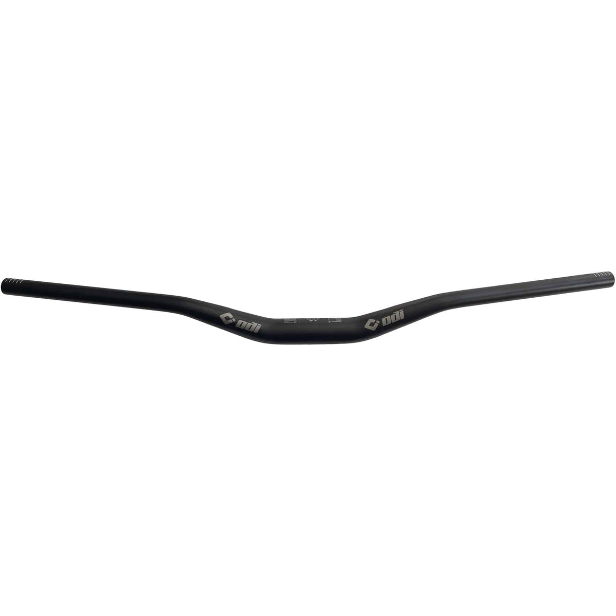 ODI Flight Control Stealth MTB handlebars with vibration-reducing flex pattern, showcasing sleek black mountain bike handlebar components