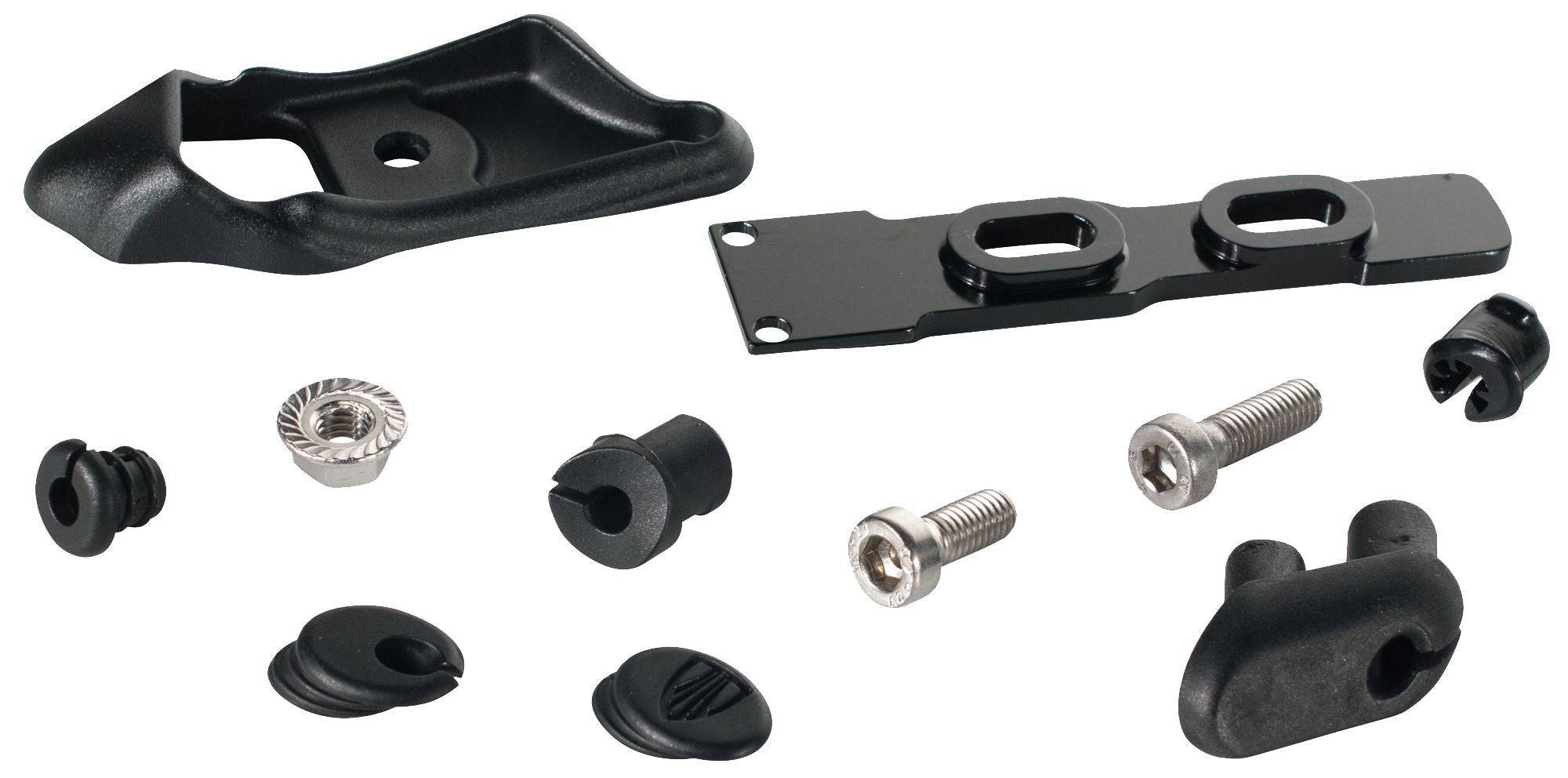 Trek Carbon Road Di2 Frame Hardware Kit in black, essential components for Di2 conversion on Trek carbon road bike frames.