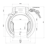 AXA Imenso Large Frame Lock Without Fitting Kit