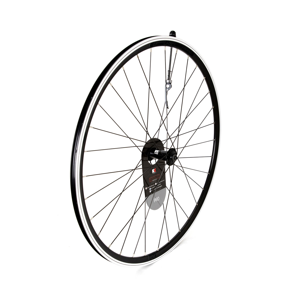 KX Pro Road 700C Q/R Sealed Bearing 8-10 Speed Wheels in Black