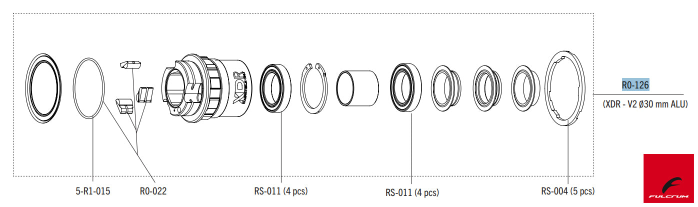 Fulcrum-XDR-FW-Body-(Built-in-Bearing-&-New-Spacers)-(R0-126)