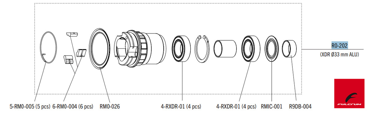 Fulcrum-XDR-Alu-FW-Body-Ø33mm-Pawls-(R0-202)