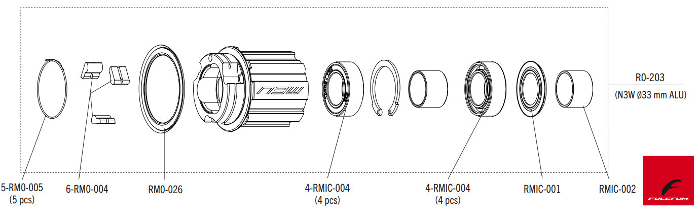 Fulcrum-N3W-FW-Body-Alu-Ø33mm-Pawls-(R0-203)