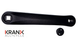 KranX Alloy Left Hand Crank Arm Square Taper Bike Component Black