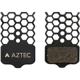 Aztec HexVent disc brake pads for Avid Elixir mountain bike brakes, featuring heat control technology for improved stopping power.