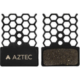 Aztec HexVent disc brake pads for Shimano XTR mountain bike components, featuring advanced heat management for reliable braking.