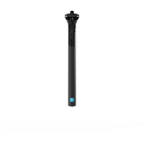 PRO Vibe Carbon seatpost 27.2mm x 350mm with 0-15mm layback and Di2 integration, showing sleek black design and mounting area.
