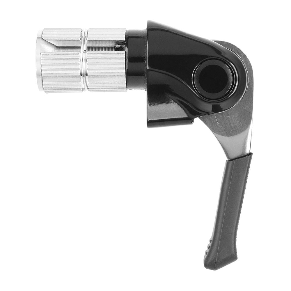 MicroSHIFT RD bar end shifters for drop bar bikes, featuring adjustable shift tension and ergonomic design.