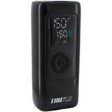 Truflo Electron Max portable electric pump with digital display and USB-C rechargeable battery, compact inflator accessory.