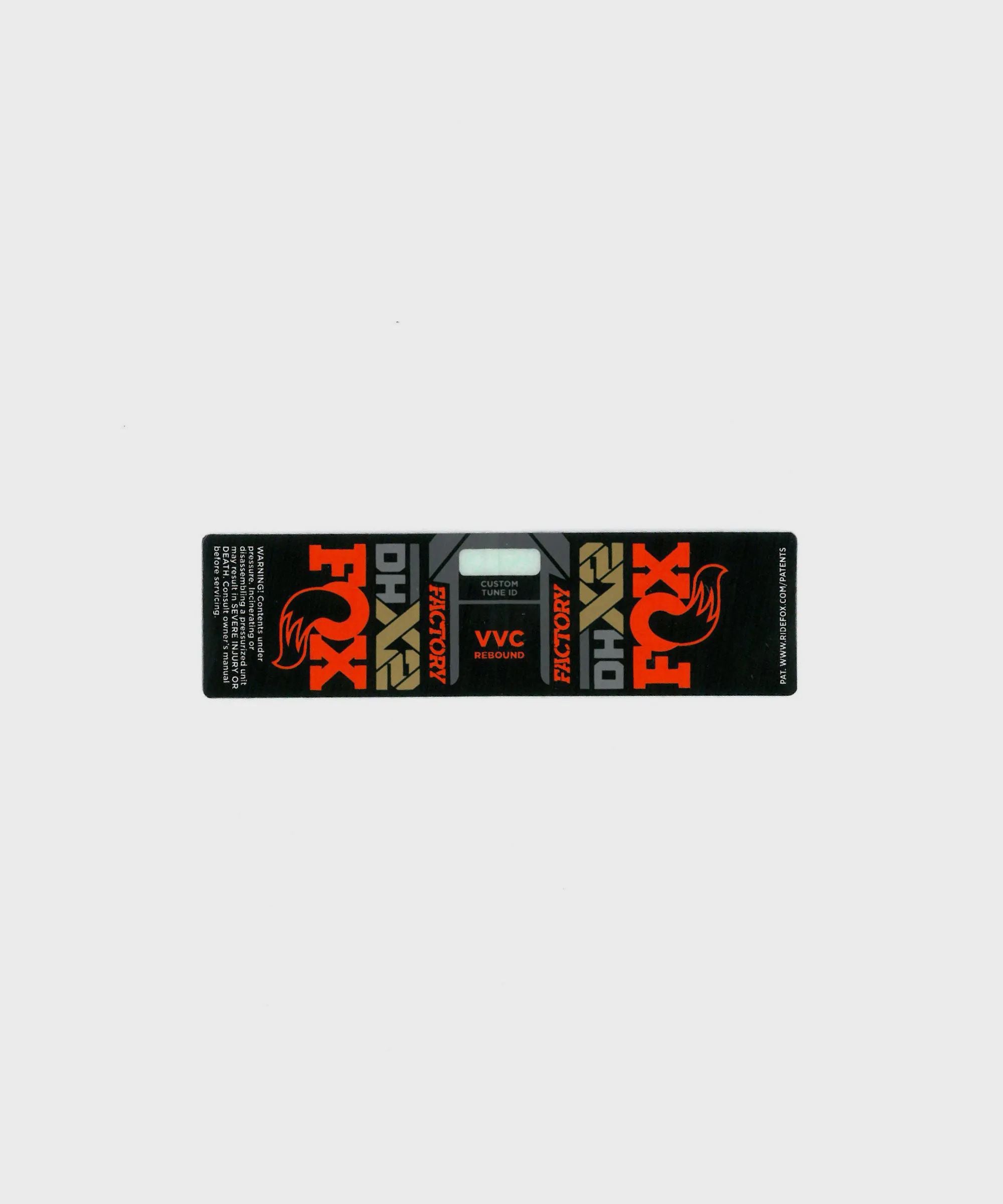 Fox Shock DHX2 Factory Resey Decal 2021