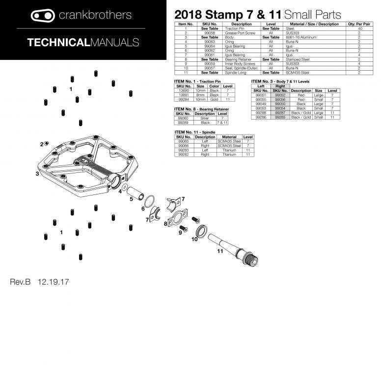 Crankbrothers Stamp 7 and 11 Bearing retainer Black | Swinnerton Cycles