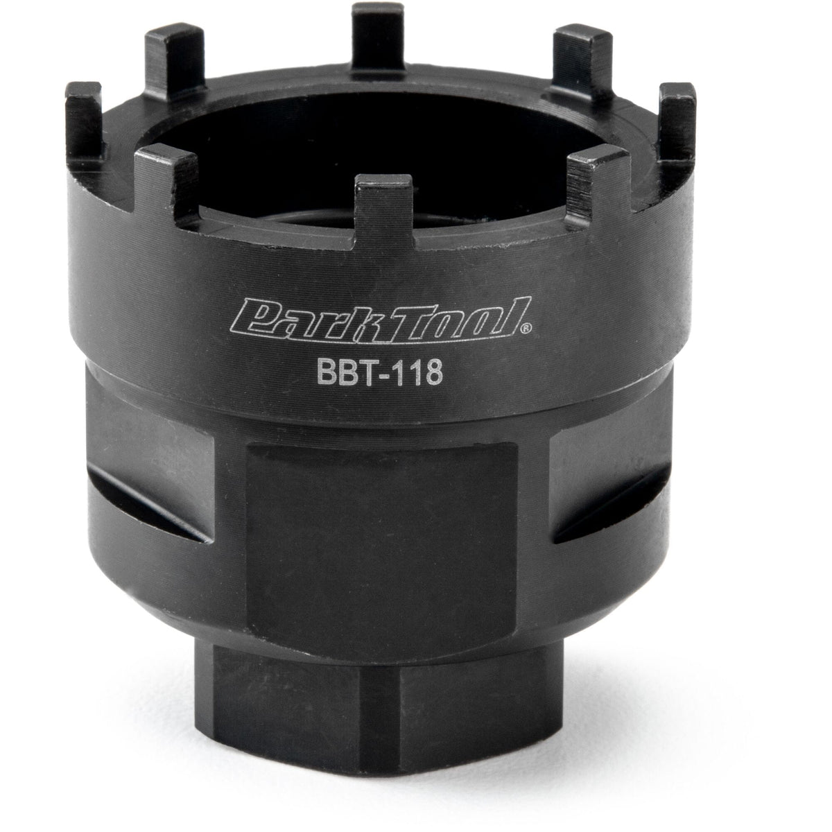 Park Tool BBT-118 heavy-duty steel bottom bracket tool for Shimano Octalink and ISIS bottom brackets, suitable for workshop use.