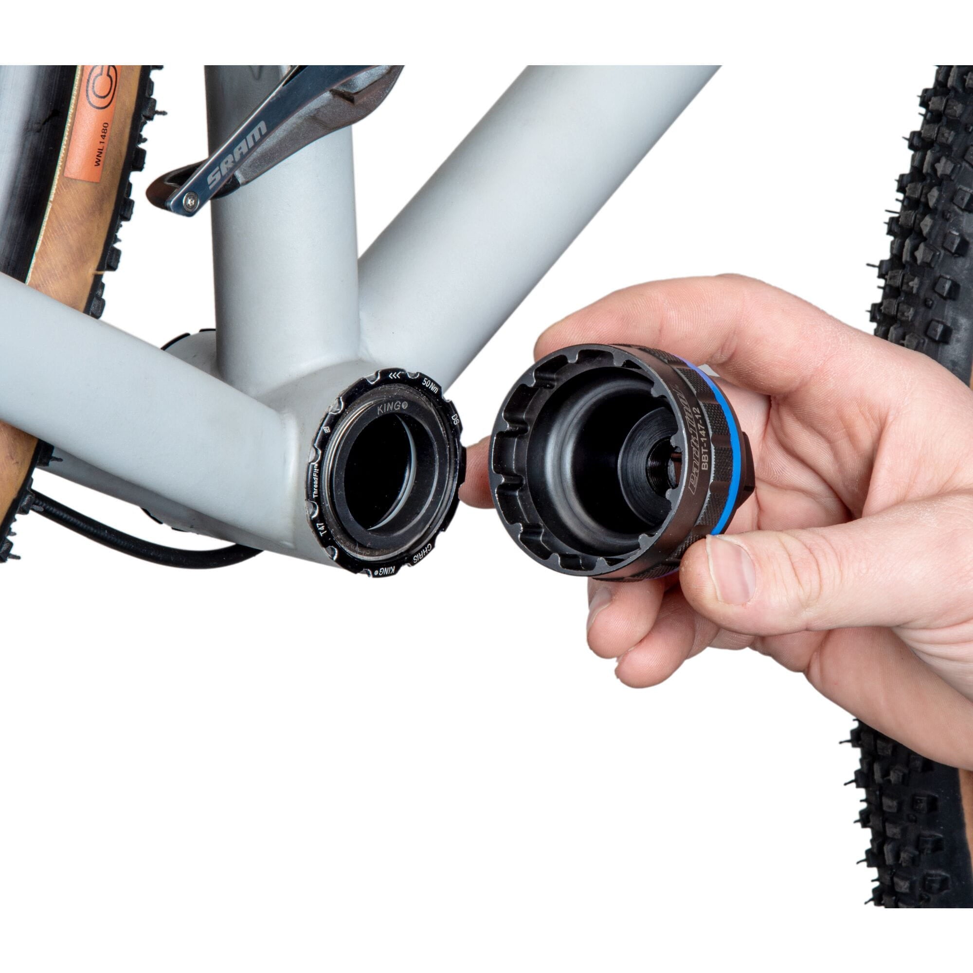 Park Tool BBT-147-12 heavy-duty steel bottom bracket tool with 12 notches for 50-53mm bottom brackets, workshop use