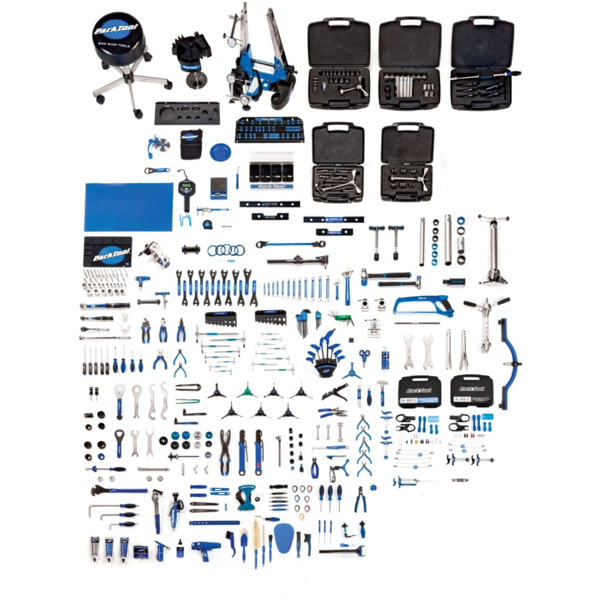 Park Tool BMK-17 Base Master Tool Set for professional bike repair, includes various workshop tools for maintenance tasks.